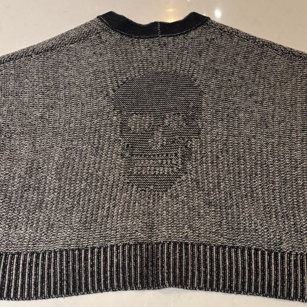 Skull Cashmere Open Cardigan Melange Knit Sz XS NWOT